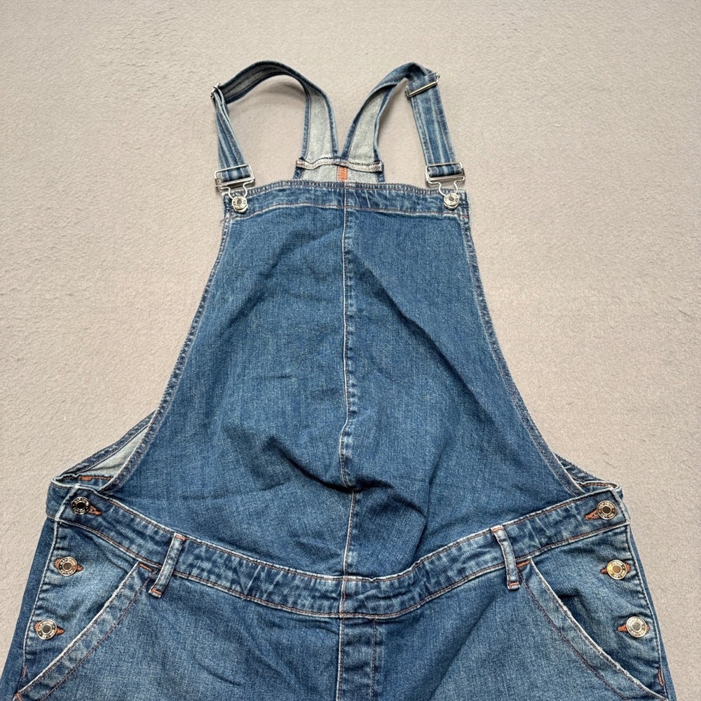 GAP 1969 Bib Overalls Women's XL Blue Denim Straight Leg Relaxed Fit Workwear